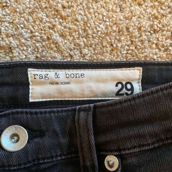 Rag and Bone Nina High Rise Ankle Skinny in washed black. Size 29 - Picture 7 of 7